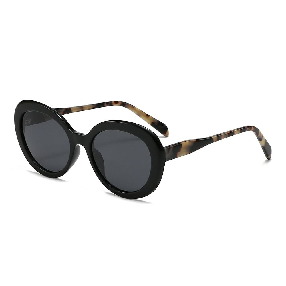 Round Retro Cat-Eye Tinted Sunglasses