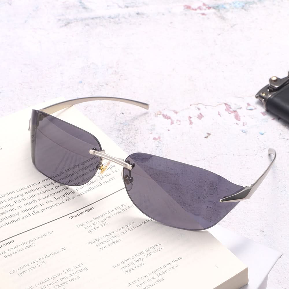 Dollger Rectangle Rimless Tinted Sunglasses