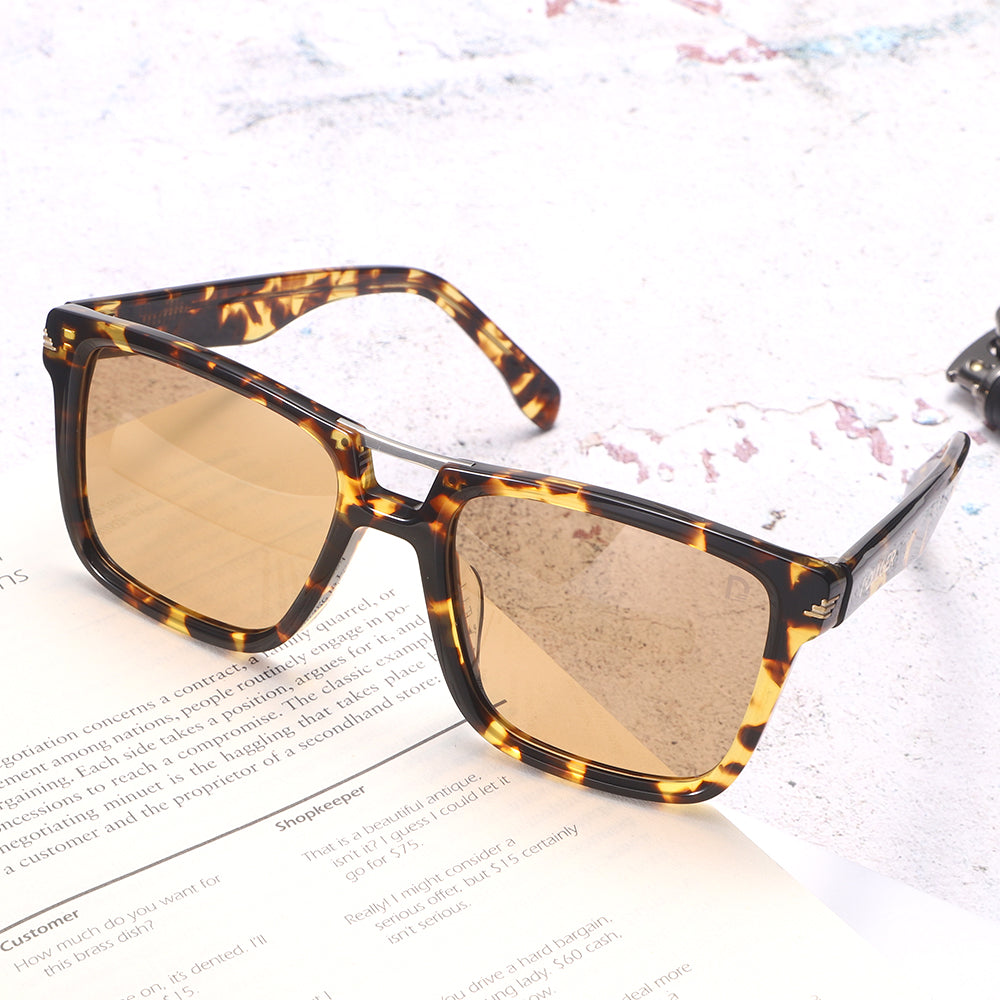 Dollger Square Aviator Tinted Sunglasses