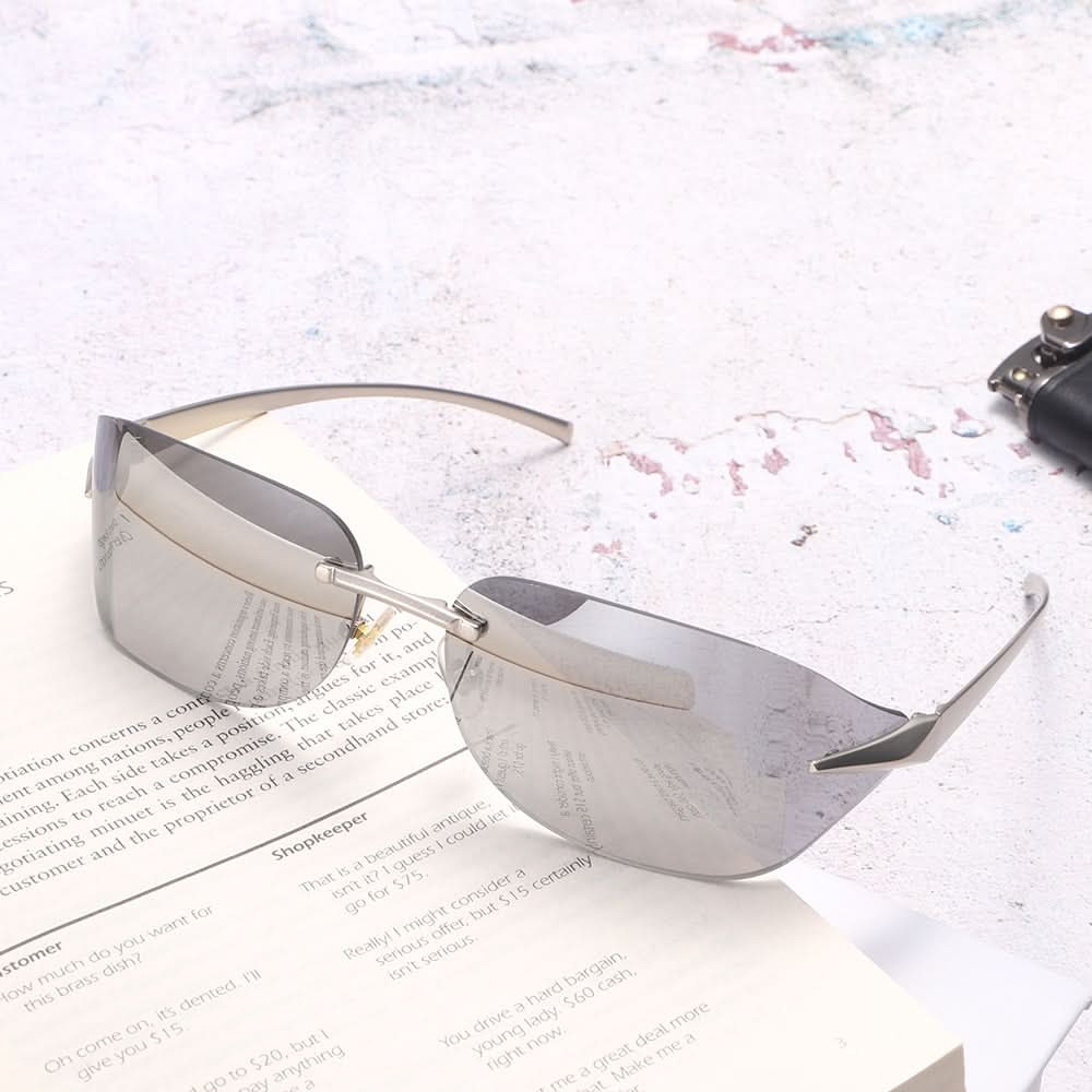 Dollger Rectangle Rimless Tinted Sunglasses