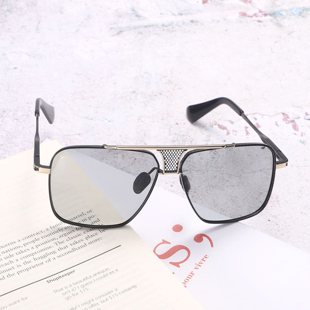 Dollger Square Aviator Metal Sunglasses