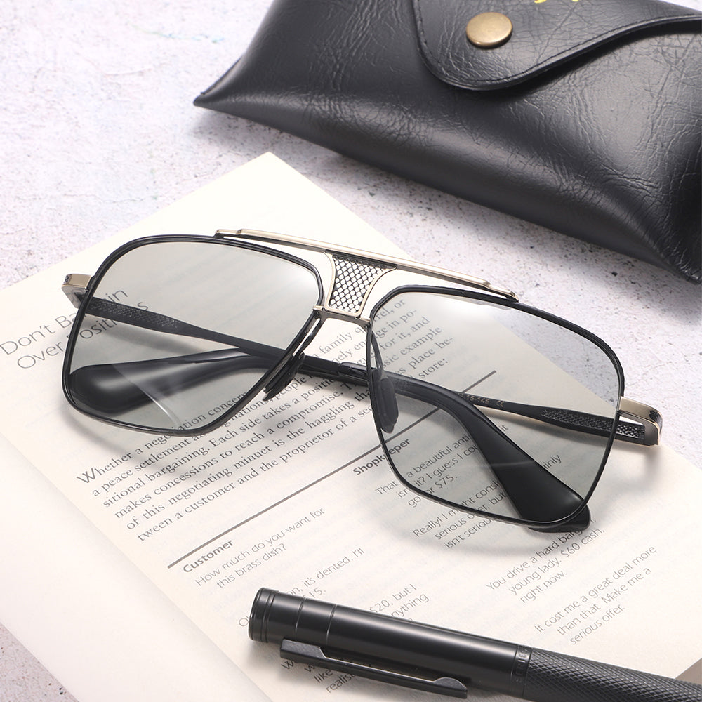 Dollger Square Aviator Metal Sunglasses