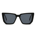 Dollger Black-Clear Hipster Acetate Square Tinted Sunglasses