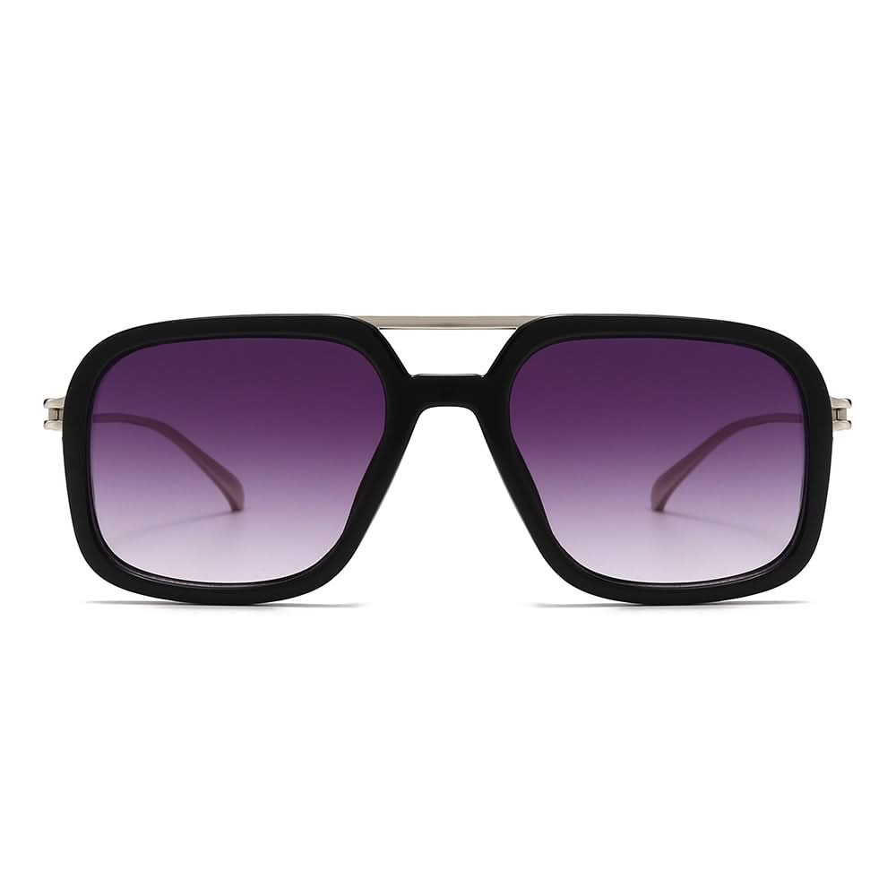 Dollger Oversized Square Aviator Tinted Sunglasses