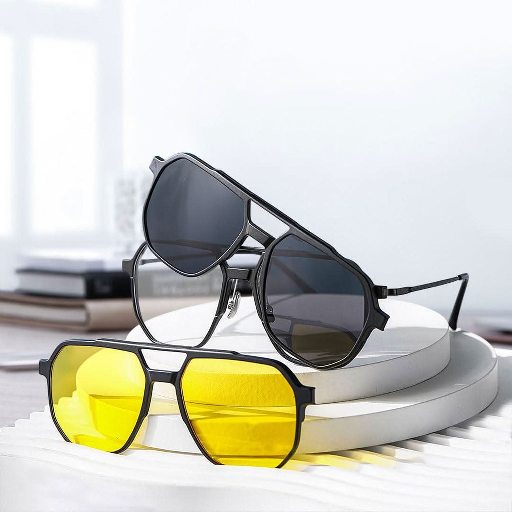 Clip On Sunglasses 3 in 1