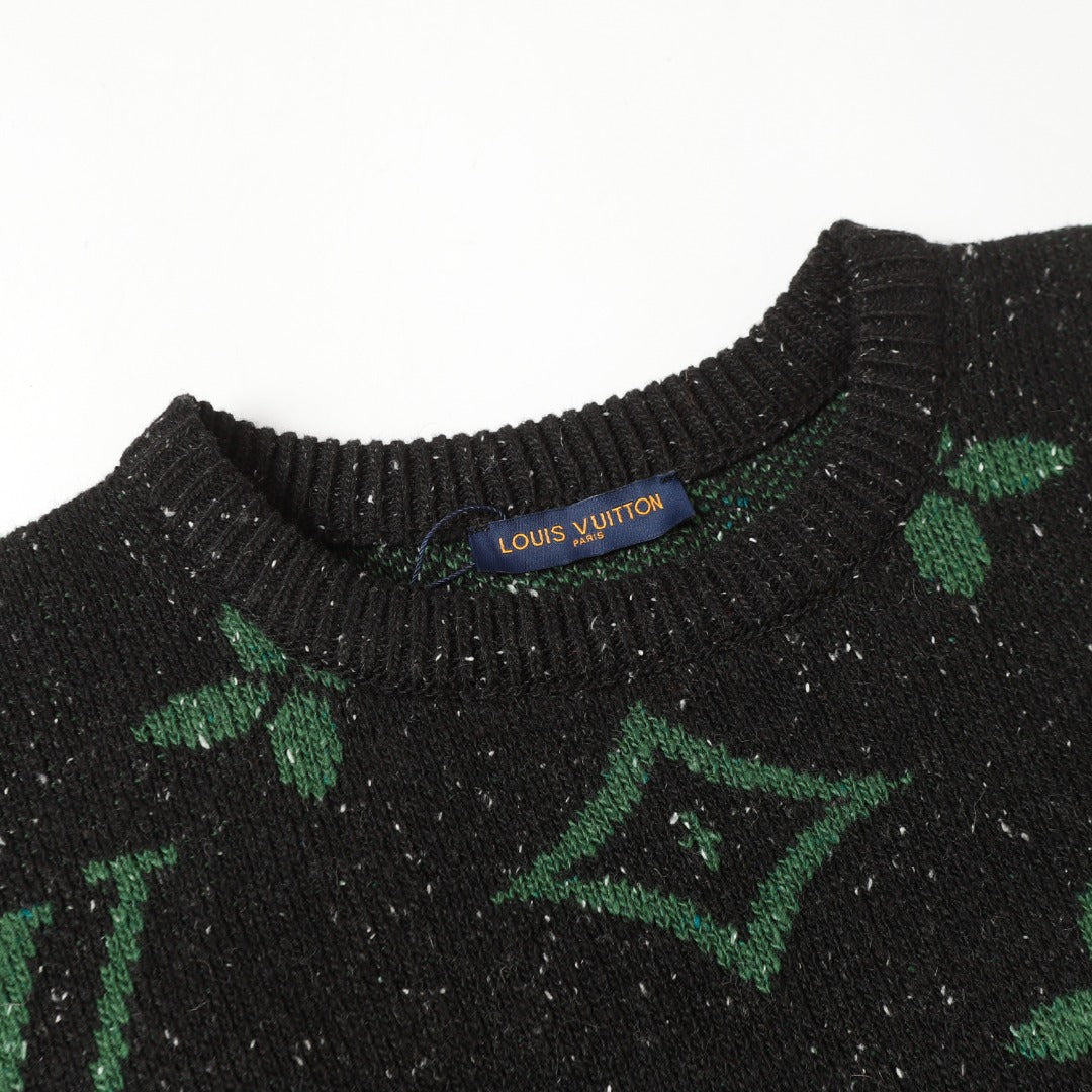 Retro atmosphere round neck autumn and winter loose and lazy feeling thick unisex sweater M832-Black