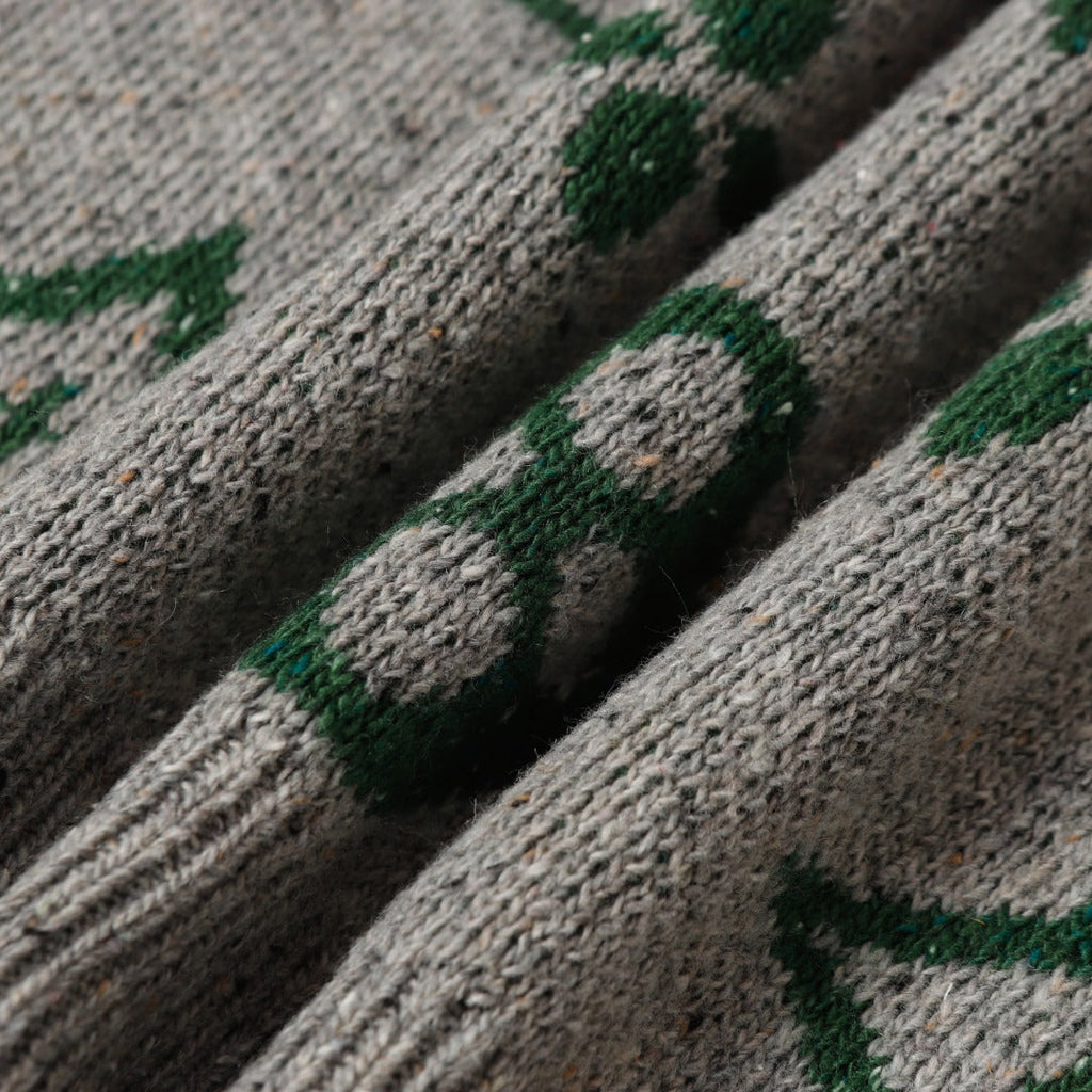 Retro atmosphere round neck autumn and winter loose and lazy feeling thick unisex sweater M833-Grey