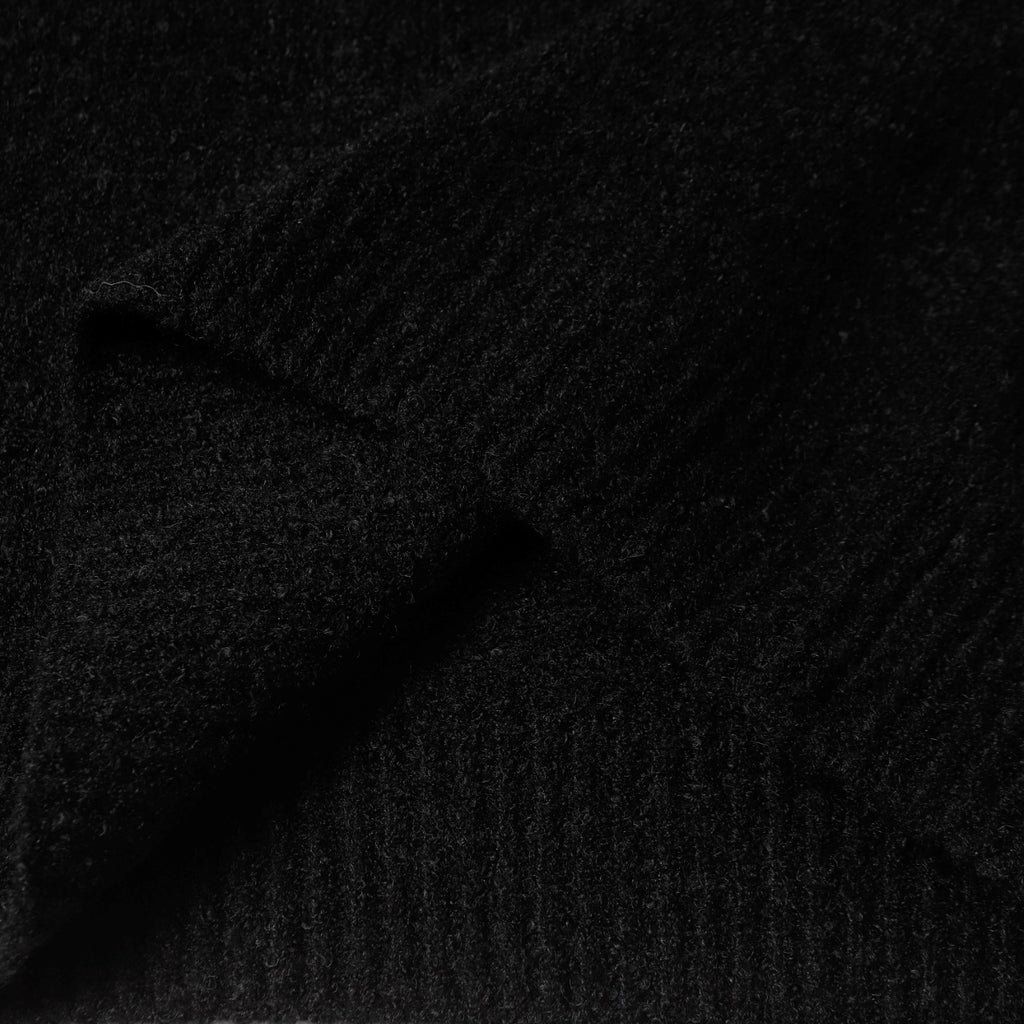 Retro atmosphere round neck autumn and winter loose and lazy feeling thick unisex sweater M813-Black