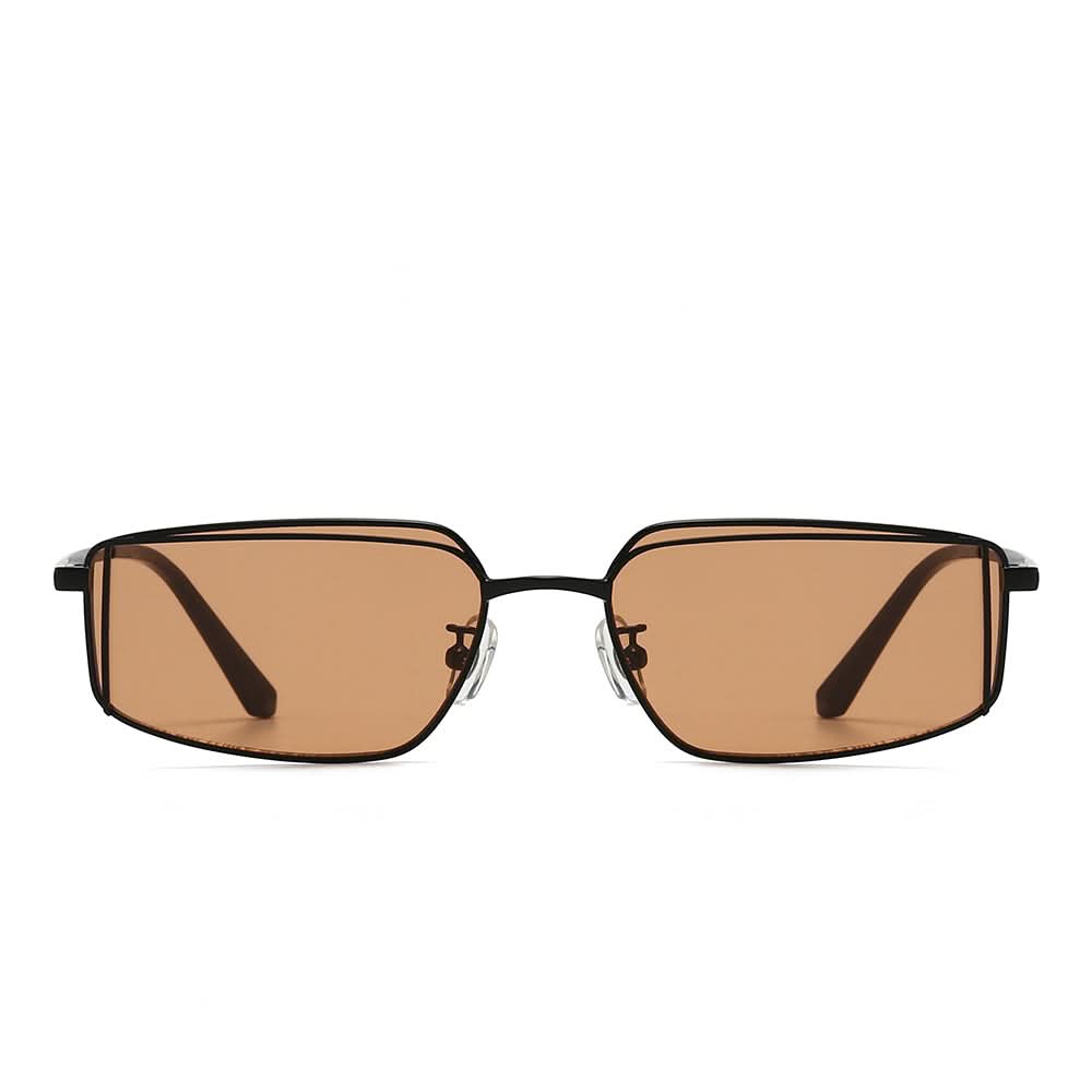 Dollger Rectangular Metal Tinted Sunglasses