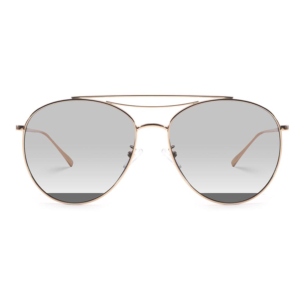 Dollger Polished Silver Aviator Sunglasses