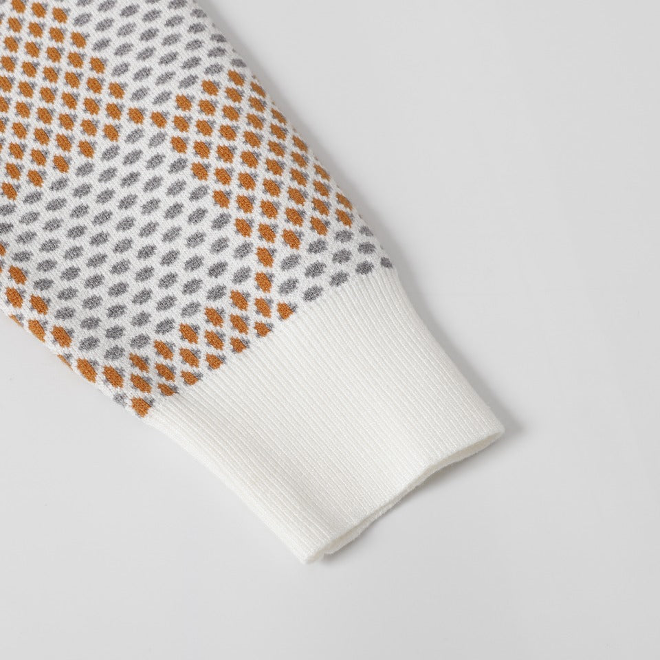 Retro atmosphere round neck autumn and winter loose and lazy feeling thick unisex sweater M802-Orange