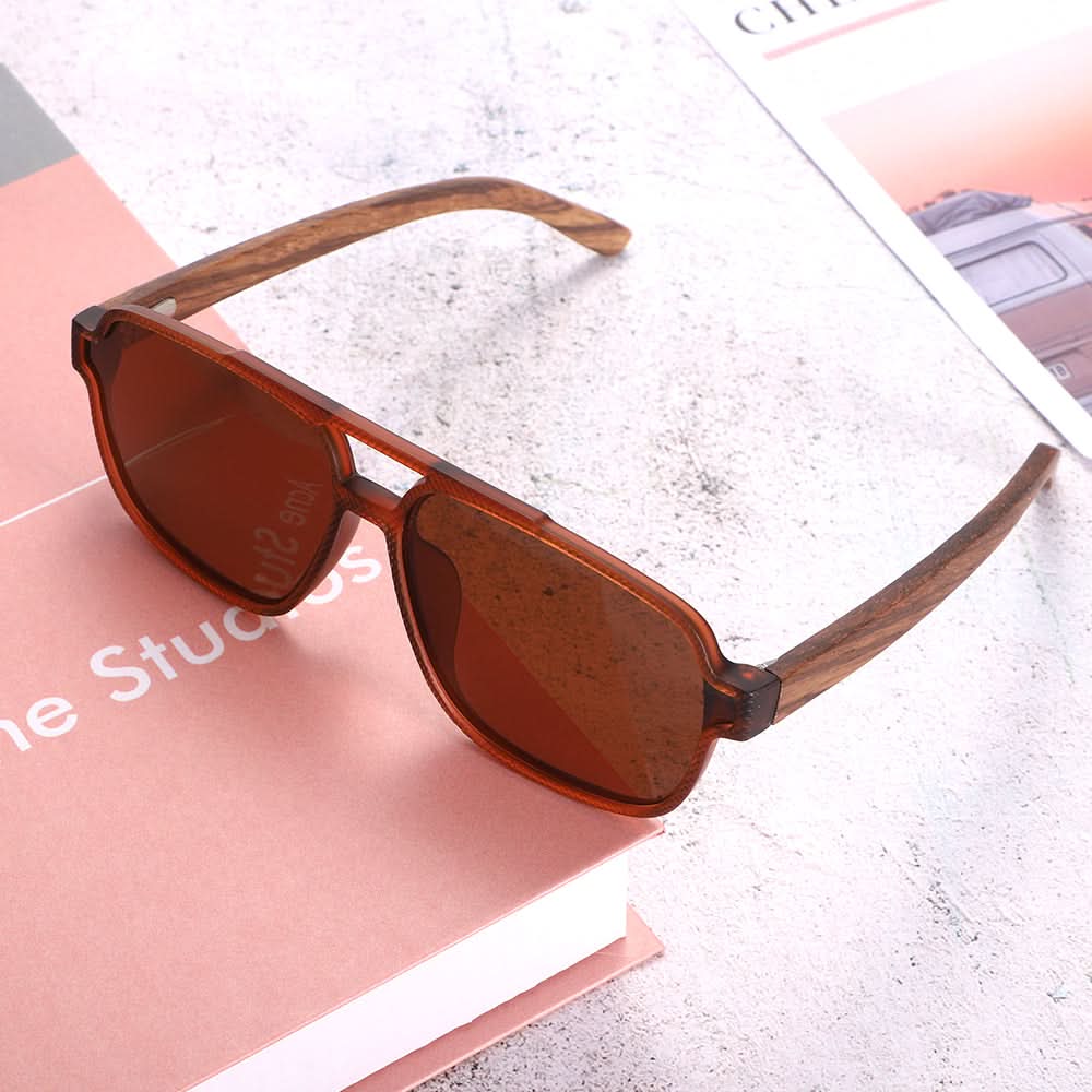 Dollger Black Oversized Aviator Sunglasses