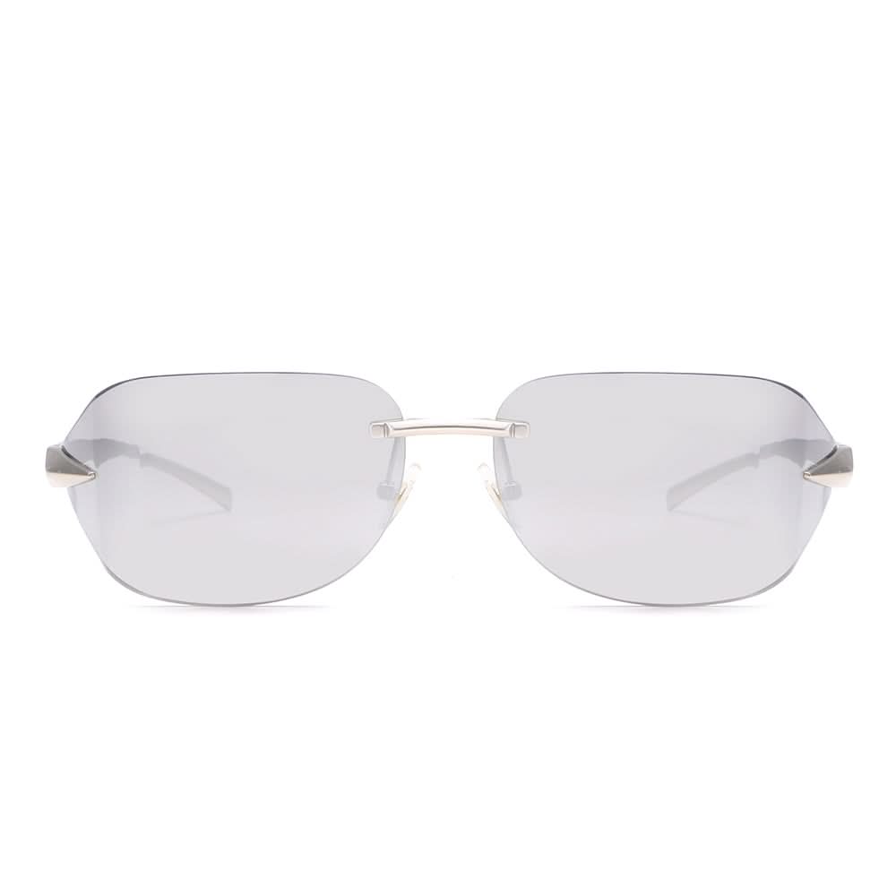Dollger Rectangle Rimless Tinted Sunglasses