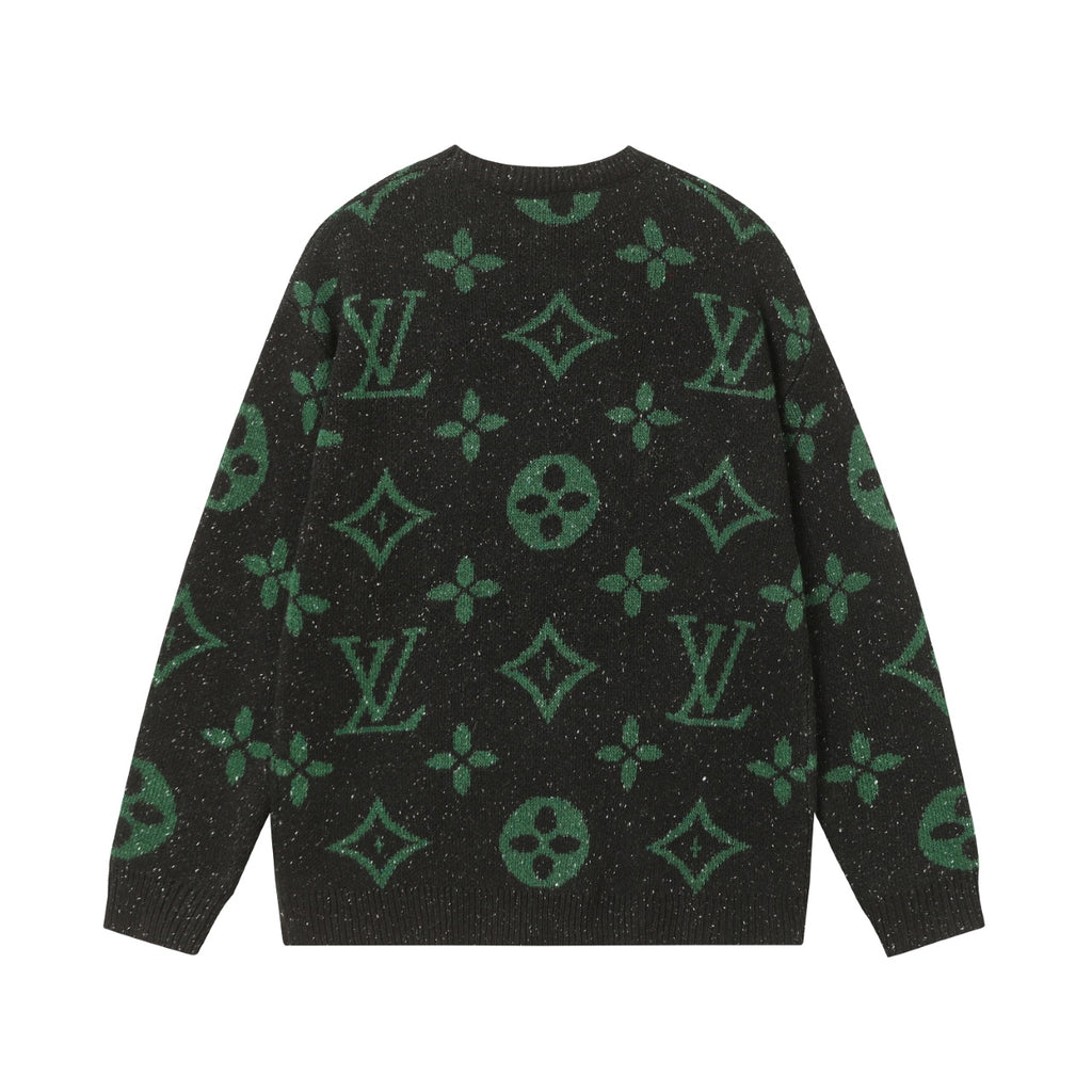 Retro atmosphere round neck autumn and winter loose and lazy feeling thick unisex sweater M832-Black