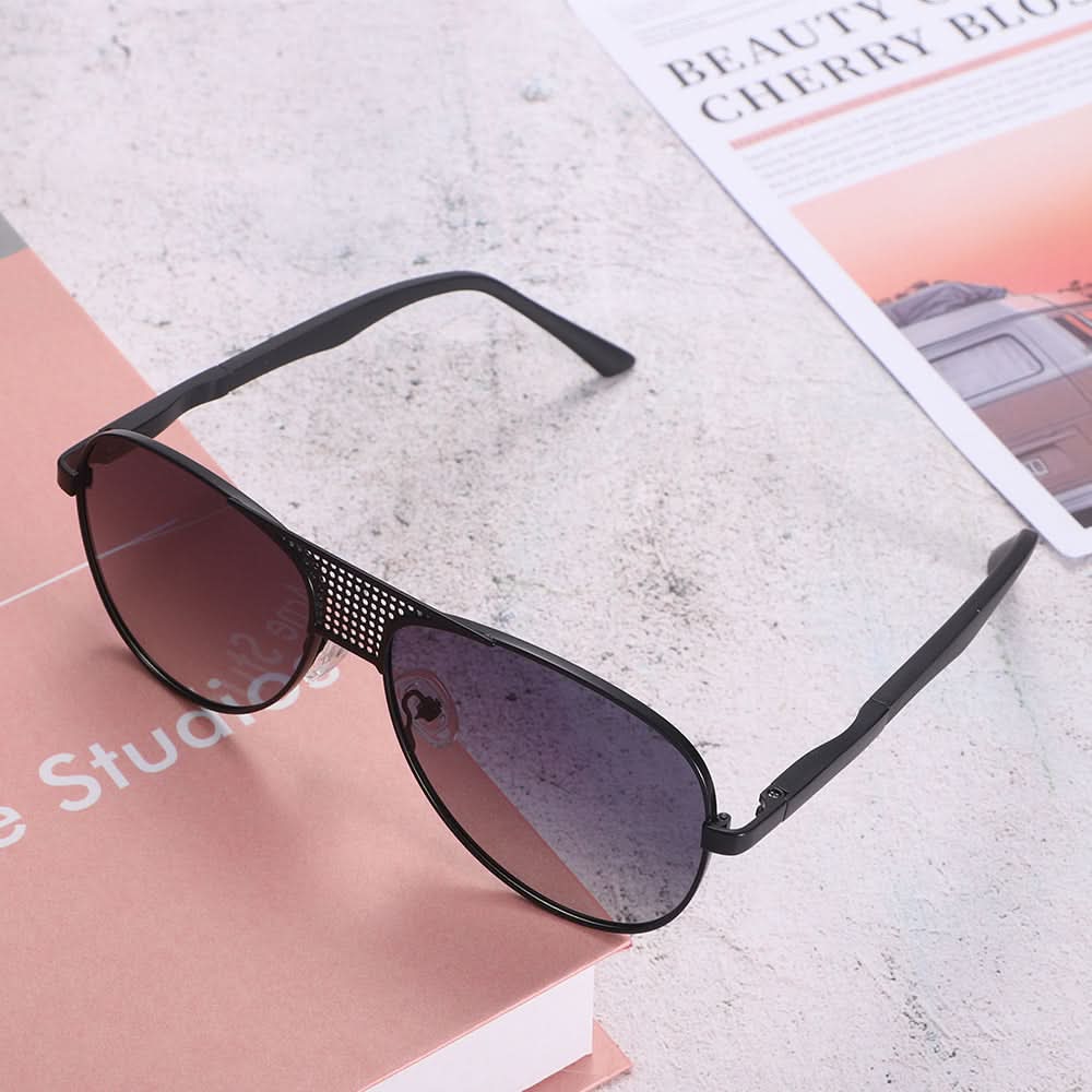 Dollger Silver and Lavender Gradient Aviator Sunglasses