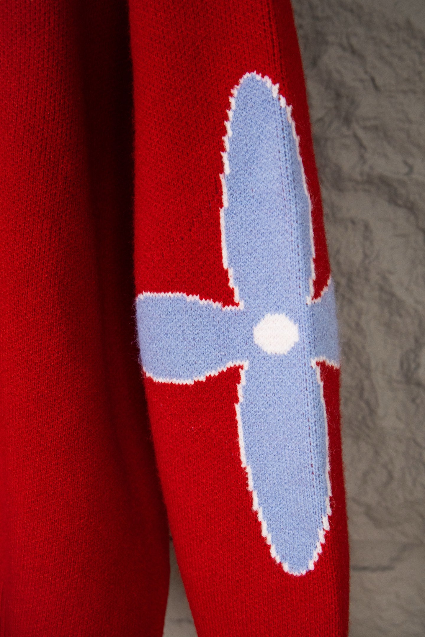 Retro atmosphere round neck autumn and winter loose and lazy feeling thick unisex sweater P205-Red