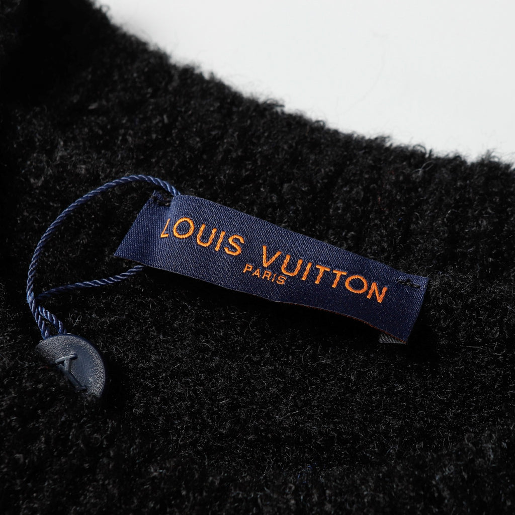 Retro atmosphere round neck autumn and winter loose and lazy feeling thick unisex sweater M813-Black