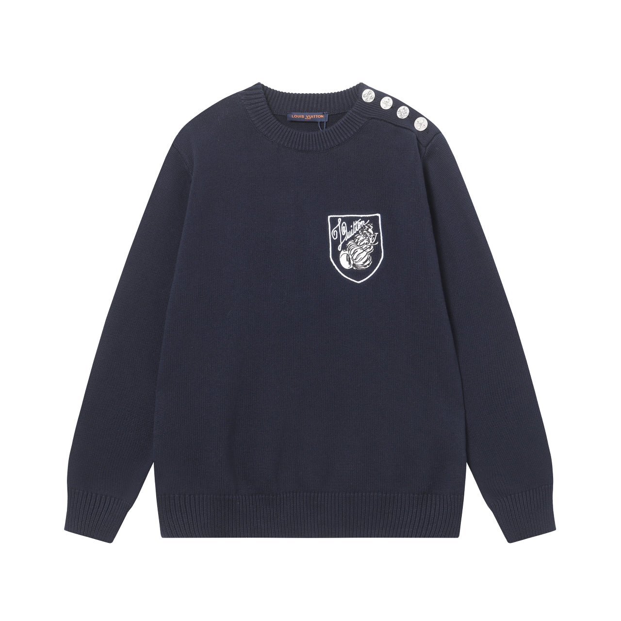 Retro atmosphere round neck autumn and winter loose and lazy feeling thick unisex sweater M803-Black