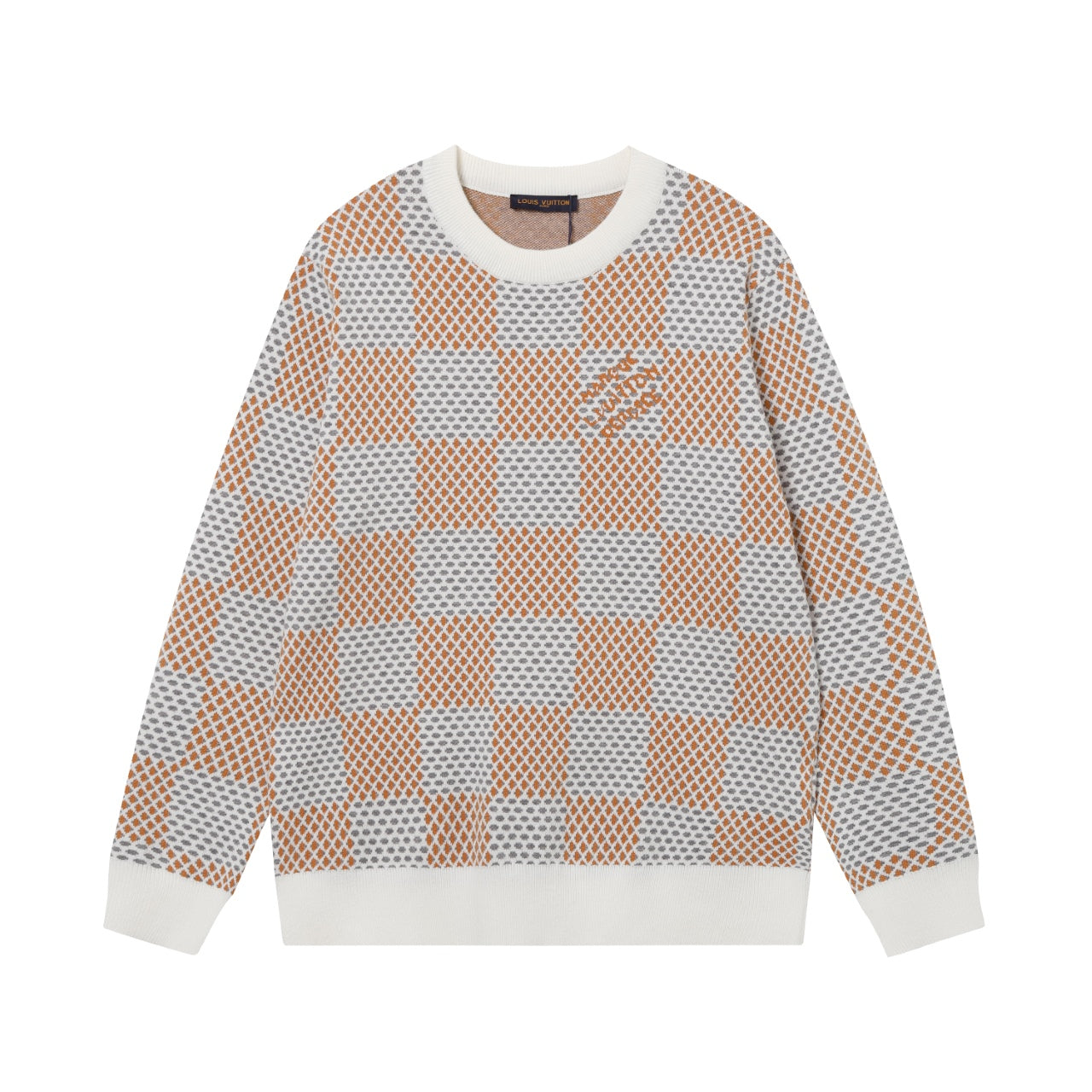 Retro atmosphere round neck autumn and winter loose and lazy feeling thick unisex sweater M802-Orange