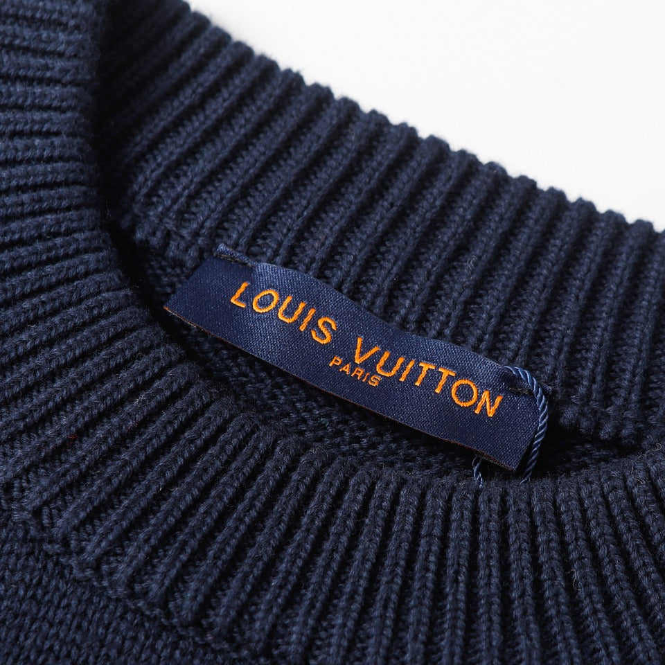 Retro atmosphere round neck autumn and winter loose and lazy feeling thick unisex sweater M803-Black