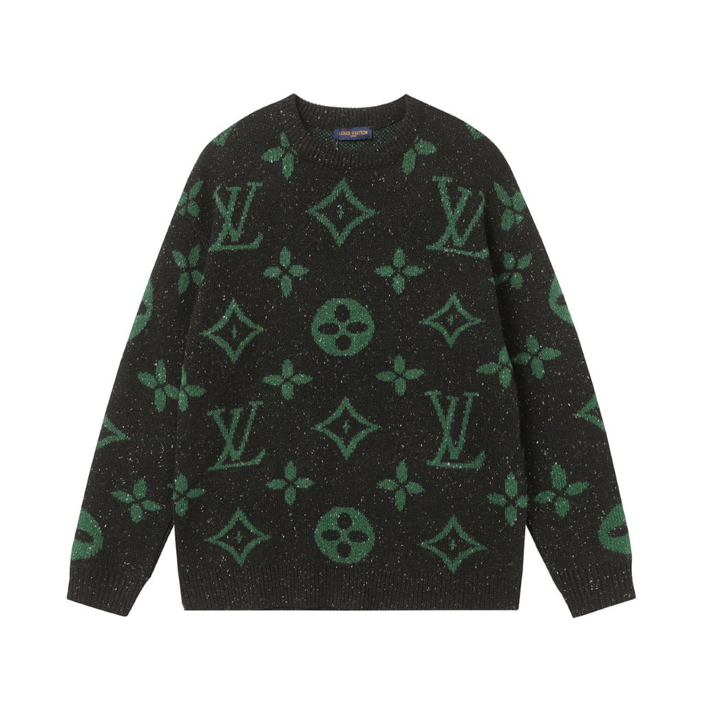 Retro atmosphere round neck autumn and winter loose and lazy feeling thick unisex sweater M832-Black