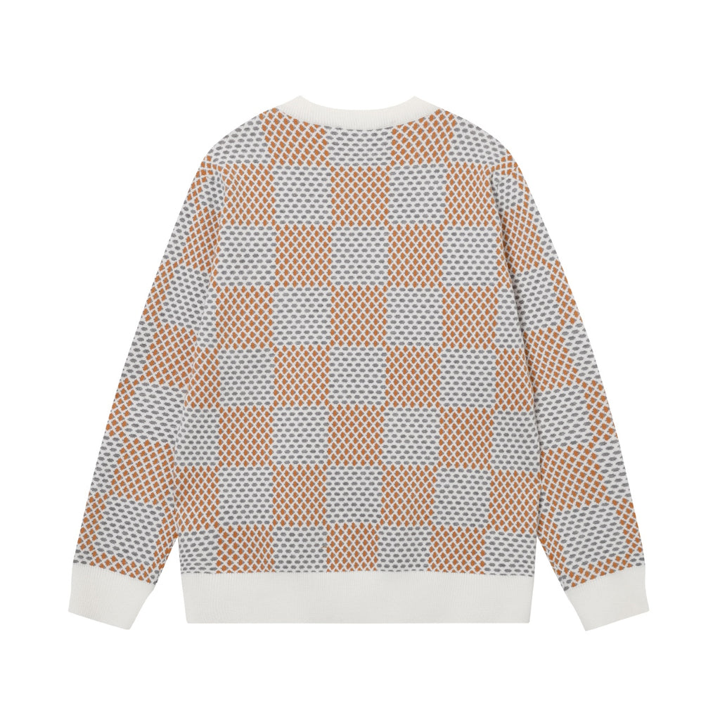 Retro atmosphere round neck autumn and winter loose and lazy feeling thick unisex sweater M802-Orange